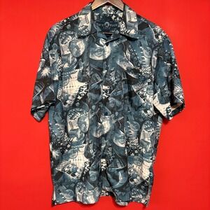 Vintage‎ Hard Rock Cafe Washington DC Graphic Print Button Up Shirt M